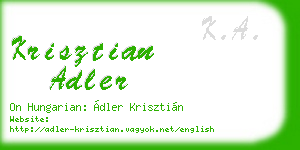 krisztian adler business card